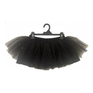 Girls Way To Celebrate Black Glitter Tutu Skirt XL 14-16 Costume